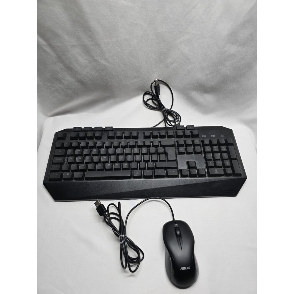 ASUS Wired Gaming USB Red Backlit KB V2 Standard Mechanical Keyboard With Mouse